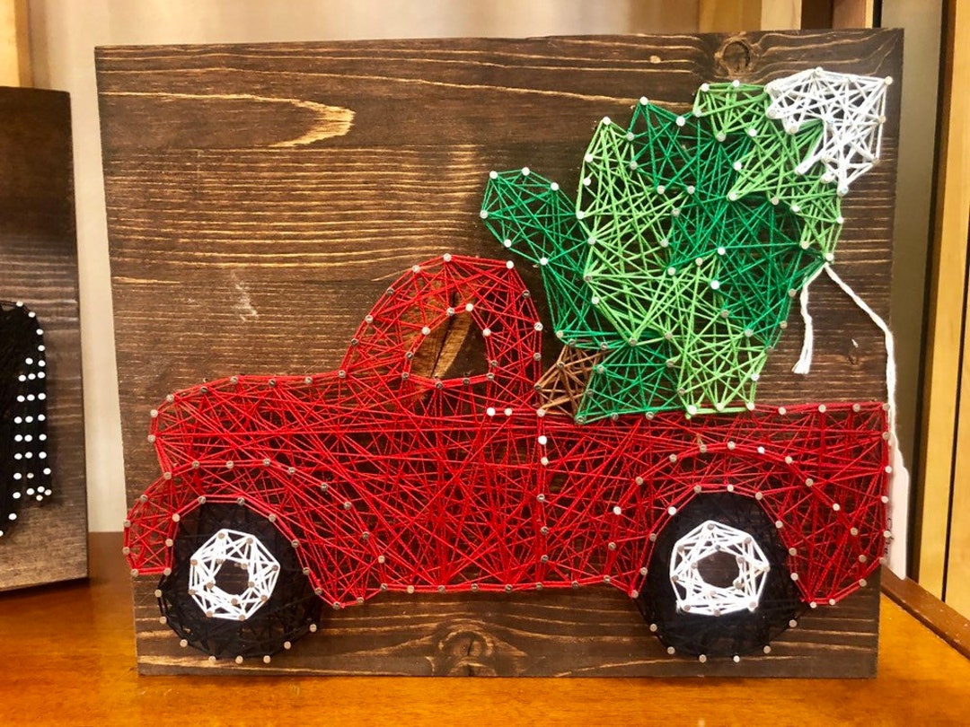 Christmas Truck String Art READY TO SHIP - Etsy