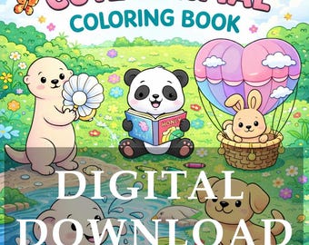 Afdrukbare kleurplaten voor peuters | Dierenkleurboek pdf | Activiteitenpakket voor kinderen | Werkbladen voor kleuters | Direct downloaden