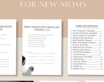 Ultimate Baby Prep Planner | Printable Pregnancy Checklist + Editable Canva Template