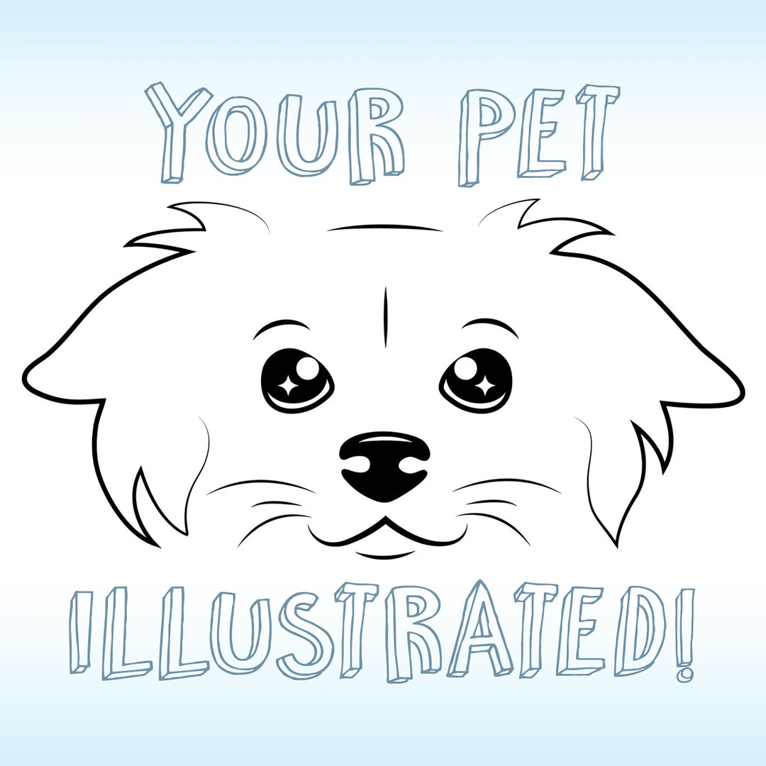 white minimal art Dog pet white