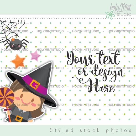 Halloween Mockup Witch Mockup Stock Photo Styled Photo Halloween