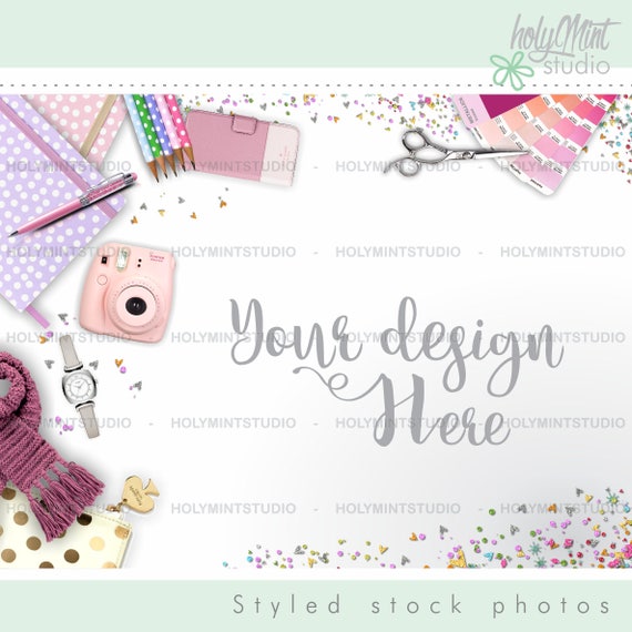 Planner Mockup Feminine Mockup Stock Photo Artwork Mockup Product