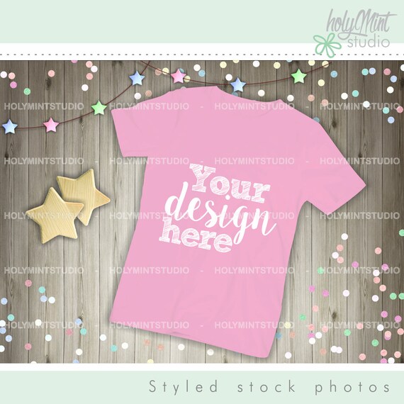 T-Shirt Mockup Mock Up Pink T-Shirt Styled