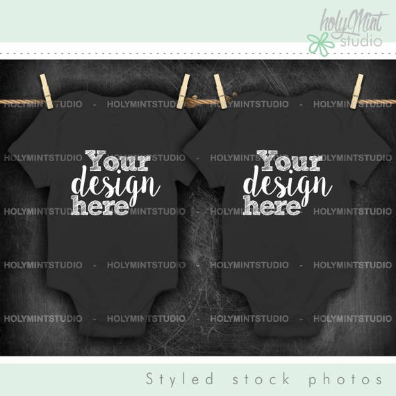 Bodysuit Bodysuit Mockup Baby Mockup Black Bodysuit Mockup Styled