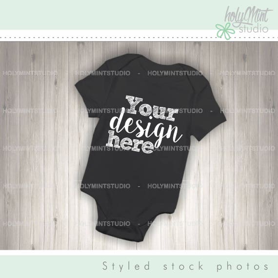 Bodysuit Mockup Baby Mockup Digital Background Black Bodysuit Bodysuit
