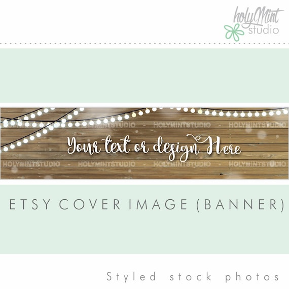 Etsy Banner Etsy Shop Banner Wood Banner Etsy Branding Etsy
