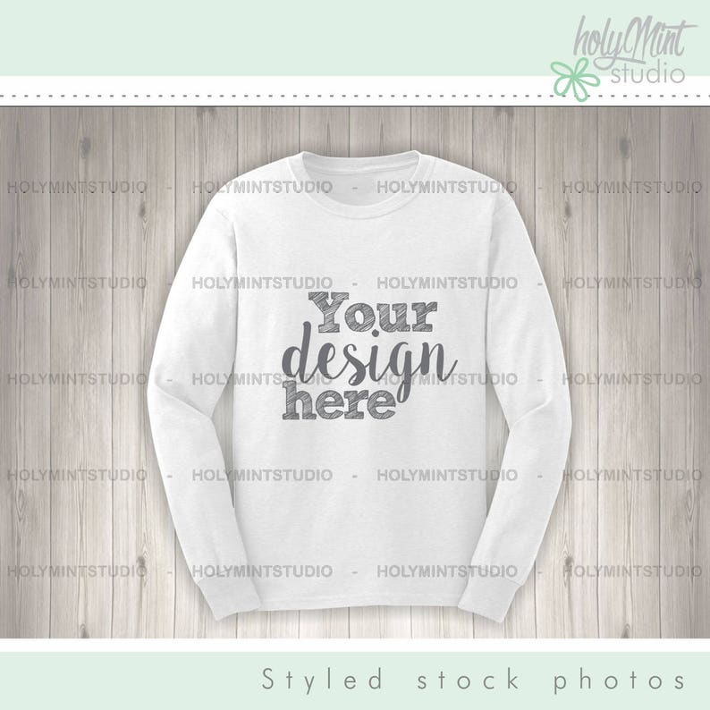 Download Long Sleeve White Shirt Mockup White T-Shirt Mockup Blank ...