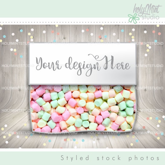 Download Bag Topper Mockup Candy Bag Mockup Marshmallows Bag Topper Etsy PSD Mockup Templates
