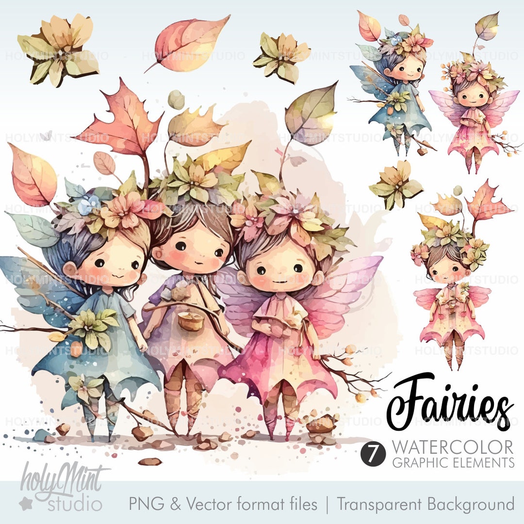 Watercolor Fairies Clipart Vector, Fairies Clipart, Fairy Tale Clipart ...
