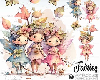 Watercolor Fairies Clipart Vector, Fairies Clipart, Fairy Tale Clipart, Fairy Clipart, Fairies Clip Art, Fairies Graphics, Spring Fairies