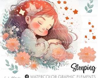 Sweet Dreams Clipart, Good Night Clipart, Sleep Routine, Bedtime Clipart, Bedtime Routine, Daily Routine Kids ClipArt, Child Sleeping, Sleep