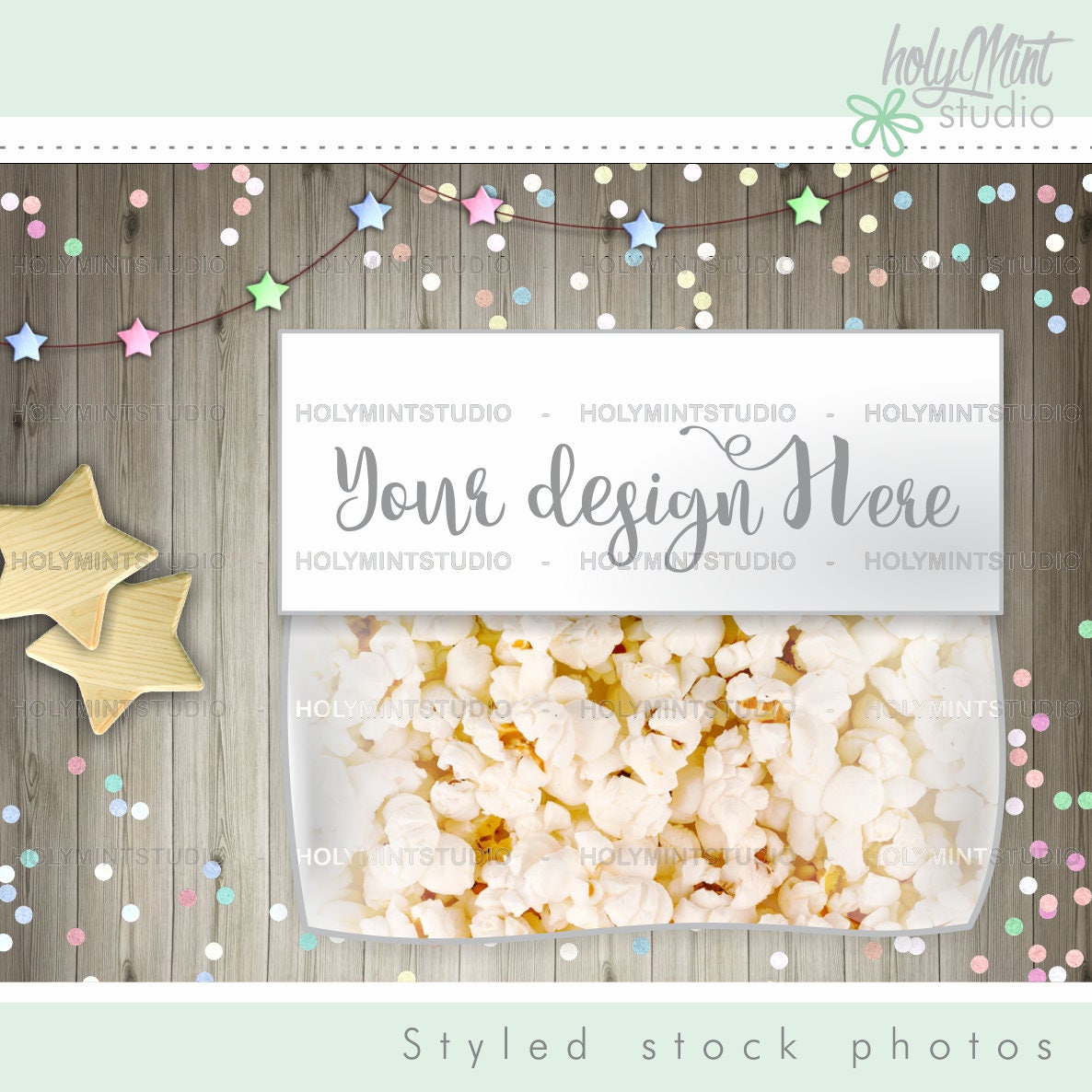 Download Bag Topper Mockup Pop Corn Bag Topper Popcorn Bag Mockup Etsy
