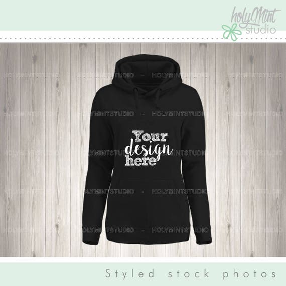 Hoodie Mockup Black Hoodie Mockup Hoodie Sweater Long Sleeve Etsy