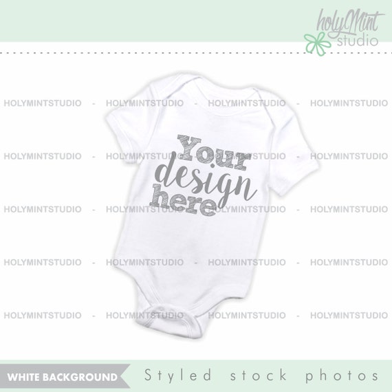 Bodysuit Mockup Baby Mockup White Bodysuit Mockup Bodysuit Etsy