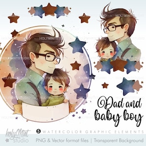 Father and Son Clipart, Family Clipart, Dad Clipart, Father Clipart, Son Clipart, Best Dad Ever Clipart, Children Clipart, Parents Clipart