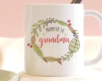 Promoted To Grandma Mug, Pregnancy Announcement, Pregnancy, Grandma Mug, Nanna Gifts, Granny Gifts