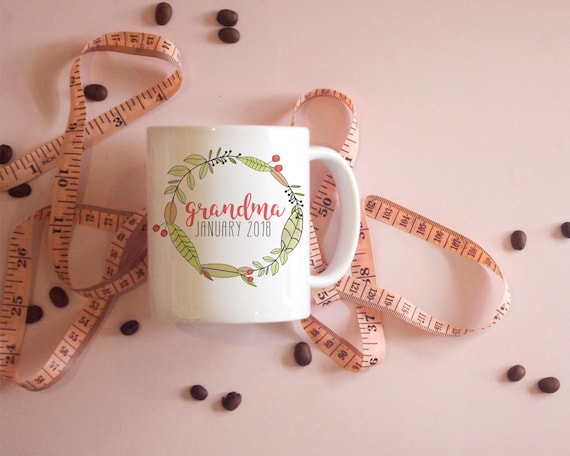 Grandma To Be Mug, Pregnancy Reveal, Ceramic or Camper Mug
