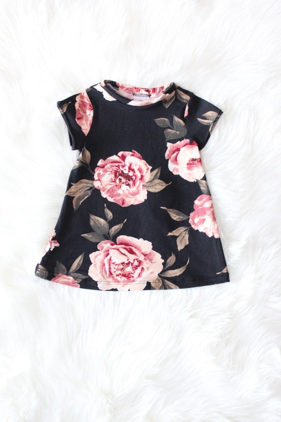 black floral baby dress