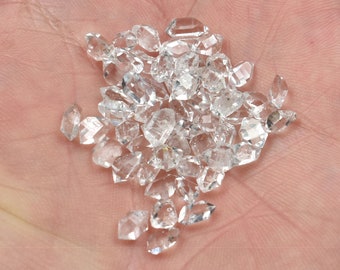 4mm-5mm White Clear High Quality Herkimer Diamond Beads Gift Necklace Herkimer Diamond Nuggets Beads Necklace Herkimer Diamond Necklace