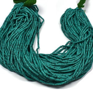 Green Afghani Heishi Sead Beads~~~Afghani Tube Beads~~10 Strands~~2.2mmx1.1mm-2.2mmx2.4mm~~12 Inch Strand