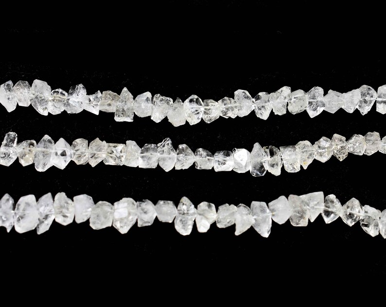 4mm-5mm White Clear High Quality Herkimer Diamond Beads Gift Necklace Herkimer Diamond Nuggets Beads Necklace Herkimer Diamond Necklace