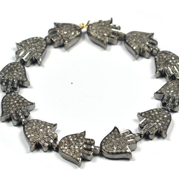 Pave Diamond Beads Etsy