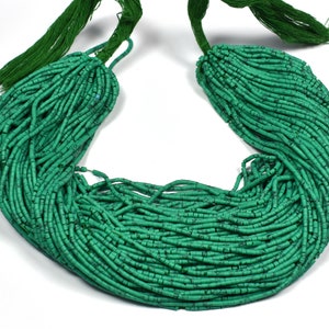 Green Heishi Sead Beads~~~Green Tube Beads~~10 Strands~~2.2mmx1.1mm-2.2mmx2.4mm~~12 Inch Strand