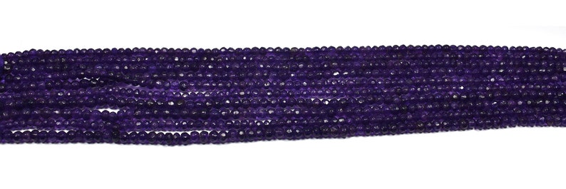 Amethyst Faceted Center Drill Rondelles~~~4mm-5mm~~~Gemstone Beads 13 Inches Long