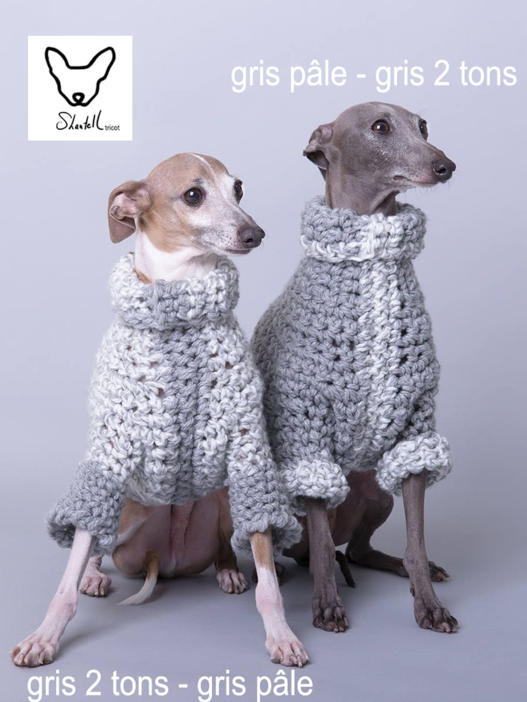 Chest 16-20 Inches S/M Warm Turtleneck Crochet Sweater Pullover