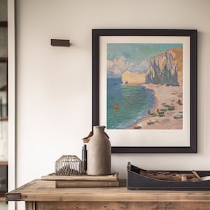 Claude Monet ,The Beach And The Falaise D&#39;Amont, On Archival Paper, by Claude Monet, Normandy France, Giclee Print