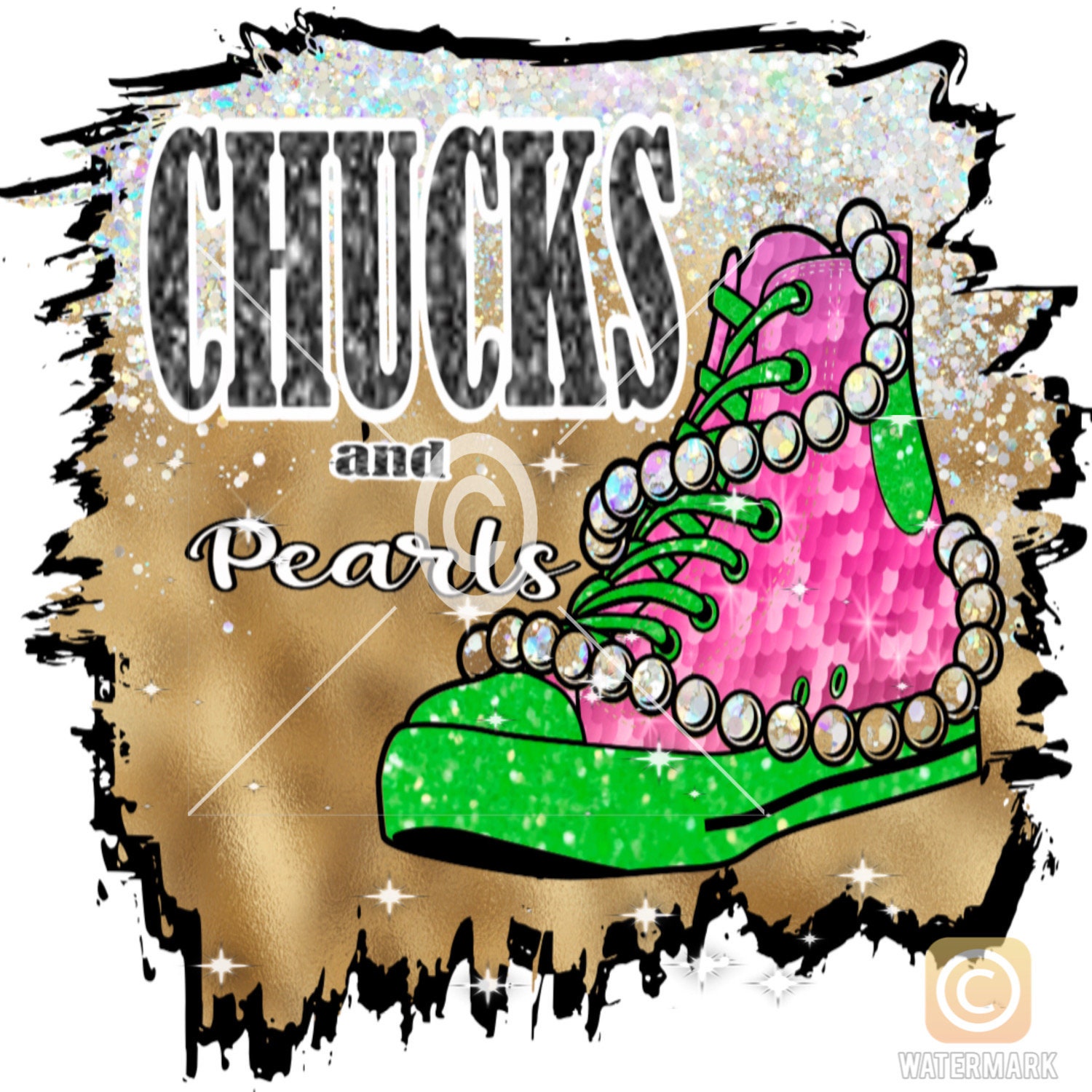 Chucks & pearls png akapearls converse1908 Kamala Harris Etsy