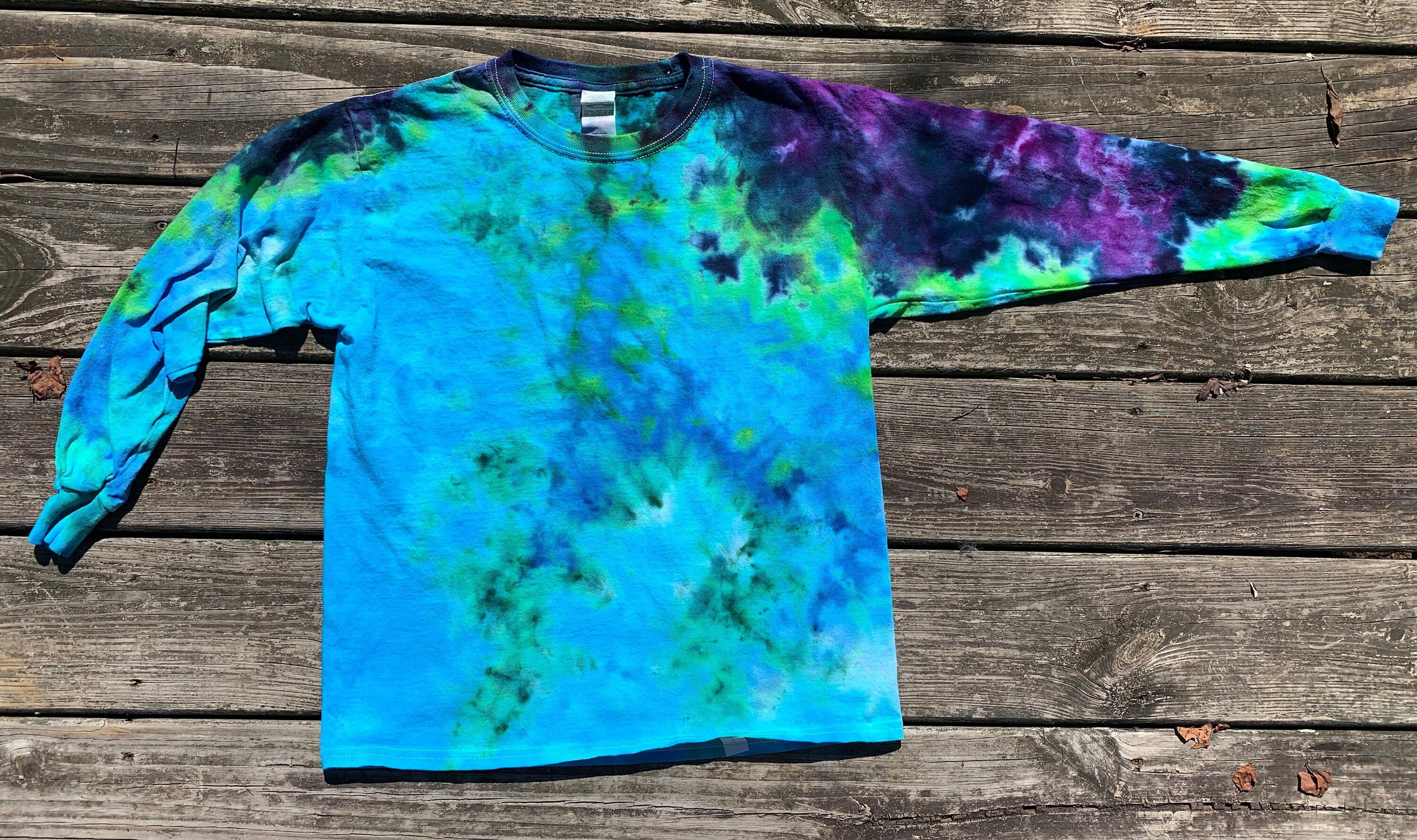 crumple tie dye long sleeve