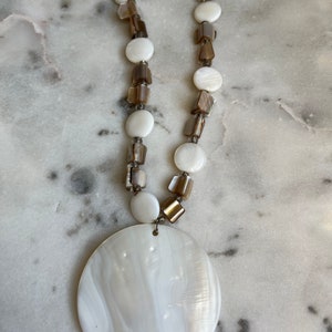 Vintage mother, pearl with abalone necklace