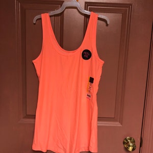 Women's Super Soft Tank Top Pull Over No Boundaries Brand Neon