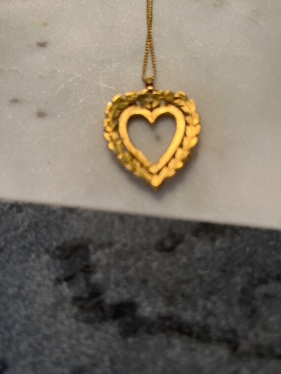 Vintage Crown Trifari Dearest Rhinestone Heart Ne… - image 4