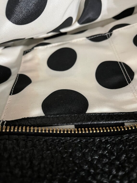 Vintage Kate Spade, black leather pebble purse to… - image 8