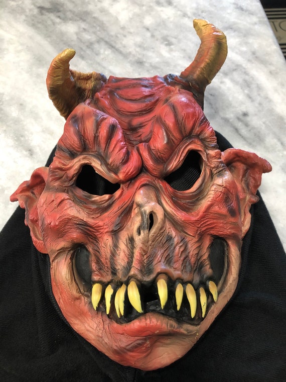Vintage Devil Demon Creepy Mask Halloween