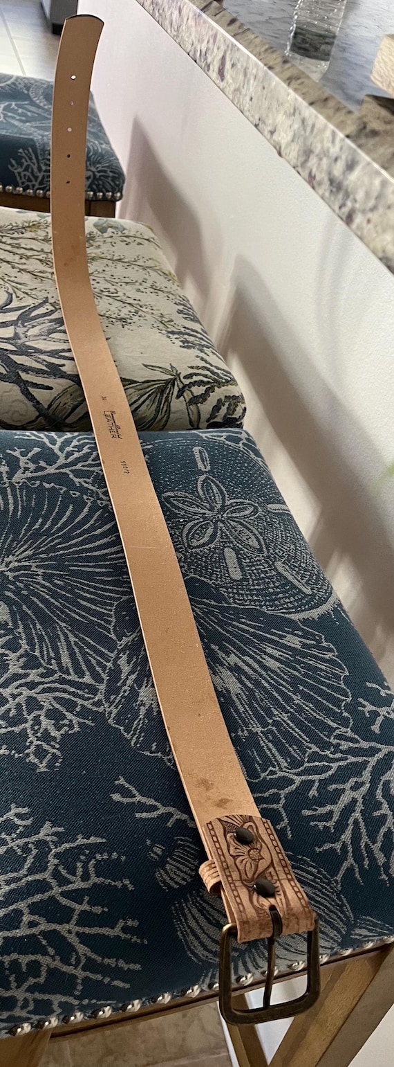 Leather tooled belt View 4