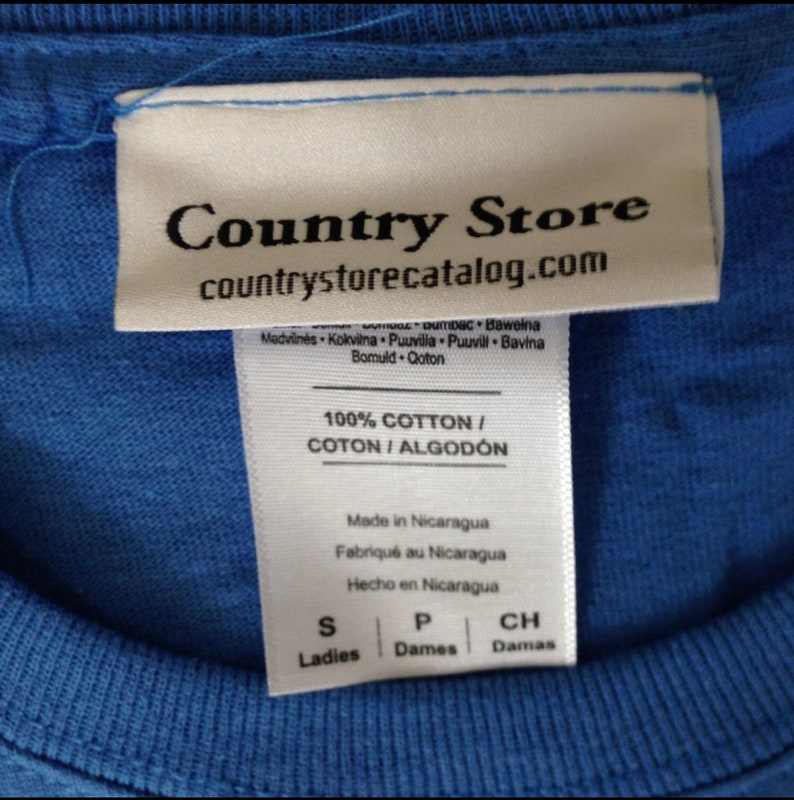Country Store Catalog Ladies Size S Embellished Cat Tshirt Blue Etsy