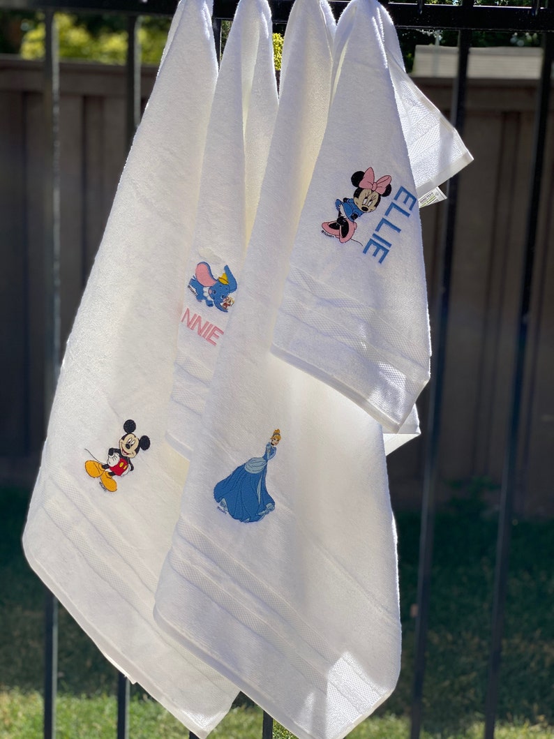 Customized Disney Towels Etsy