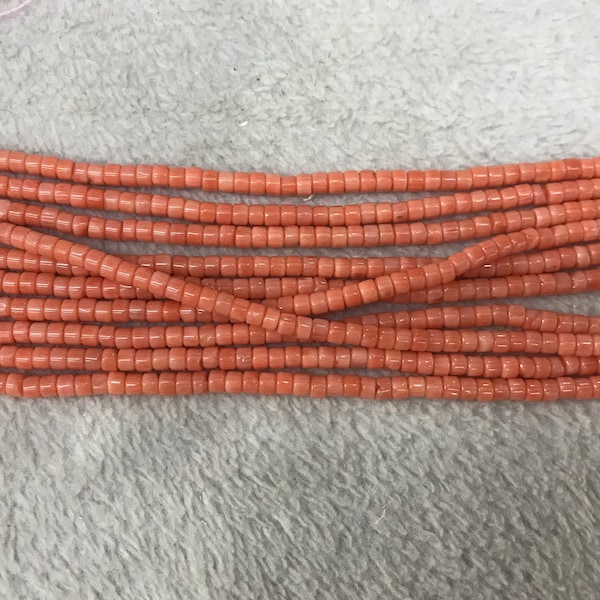 Orange Coral 3.8-4mm Nuggets Heishi Color Dyed Gemstone Loose Beads 15 inch Jewelry Supply Bracelet Necklace Material Support Wholesale
