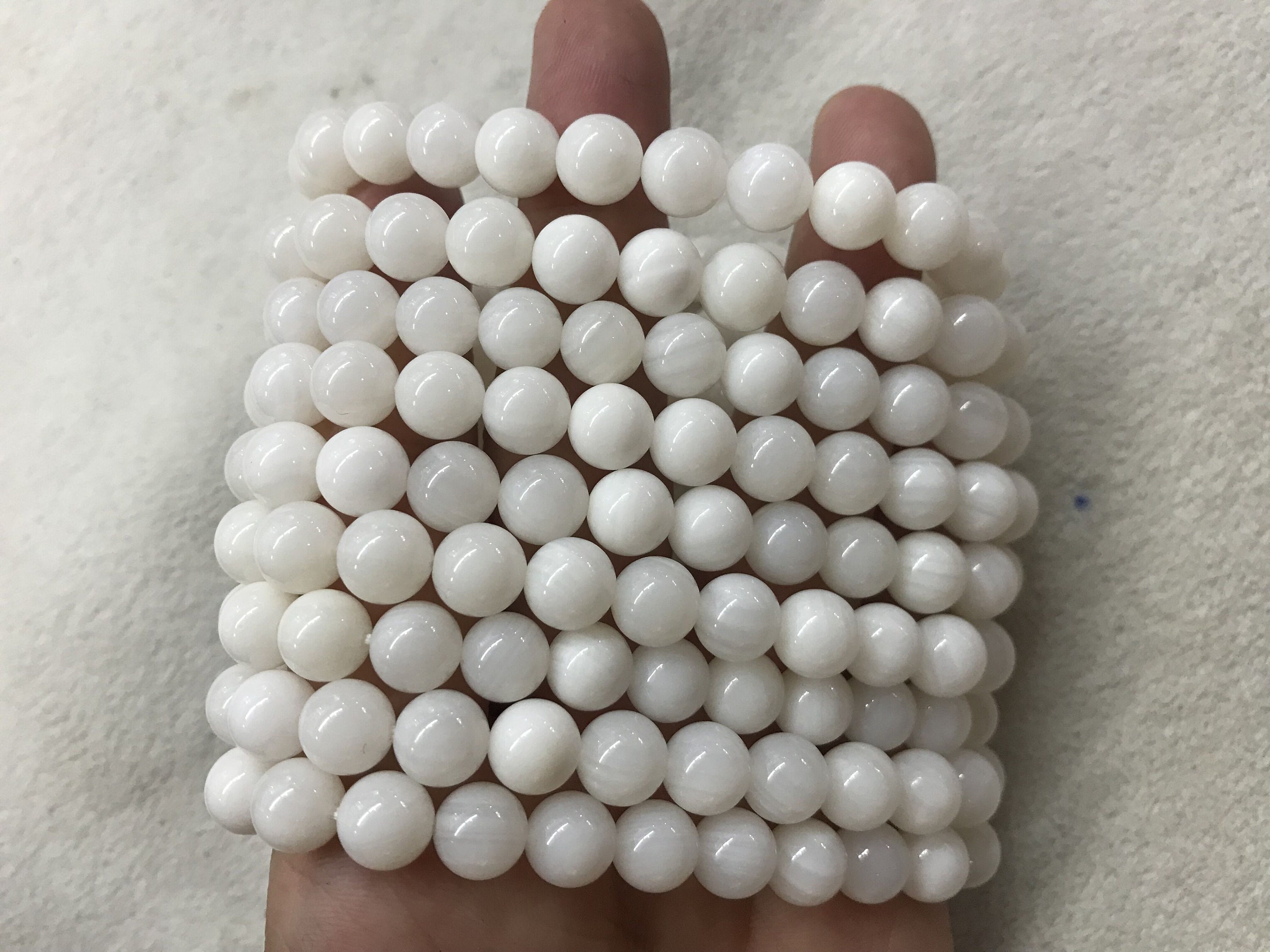 Genuine White Tridacna Shell 7.9-8.5mm Round Giant Clam Genuine White Tridacna Shell 7.9-8.5mm Round Giant Clam