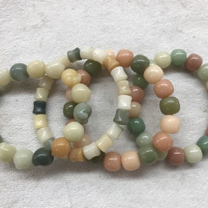 Genuine Multi Colors Mala Bodhi Seed Finished Jewelry Bracelet Supply - 1piece