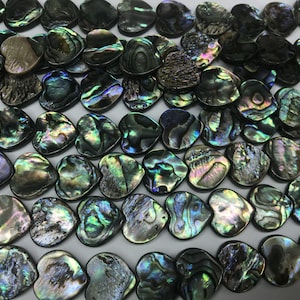 Abalone Shell 12 mm -16 mm Flaches Herz Natürliche Lose Mutter Perle Shell Perlen 15 Zoll Schmuck Versorgung Armband Halskette Material Großhandel