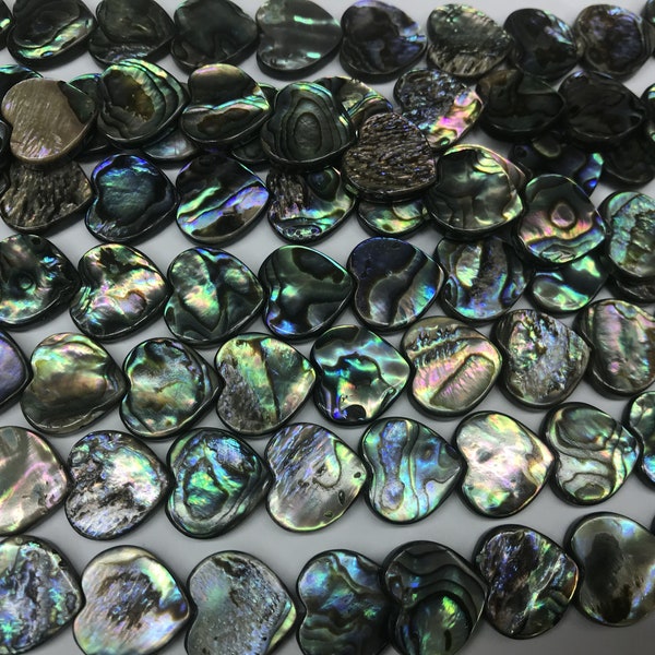 Abalone Shell 12mm -16mm Flaches Herz Natürliche Lose Mutter Perle Shell Perlen 15 Zoll Schmuck Versorgung Armband Halskette Material Großhandel