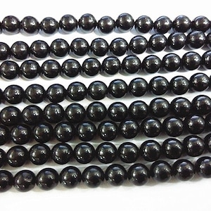 Genuine Treated Black Coral 3mm - 8mm Round Natural Gemstone Loose Beads 15 inch Jewelry Supply Bracelet Necklace Material Support Wholesale