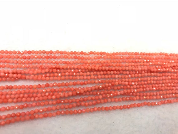 2.5MM CAT EYE/'S GEMSTONE SALMON ORANGE ROUND 2.5MM LOOSE BEADS 15.5/"
