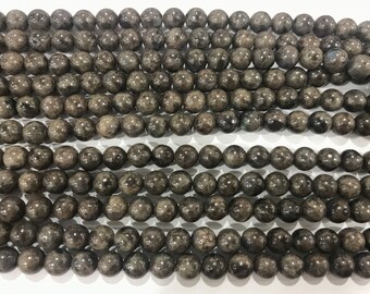 Natural Brown Feldspar 4mm - 12mm Round Genuine Gemstone Loose Beads 15 inch Jewelry Supply Bracelet Necklace Material Support Wholesale