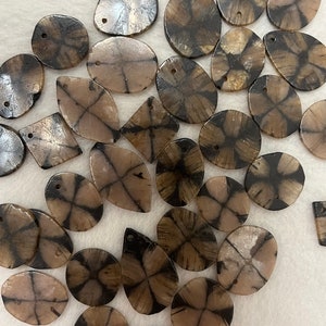 Genuine Nugget Chiastolite, Natural Andalusite Cross Stone Freeshape Pendant ---1 Piece