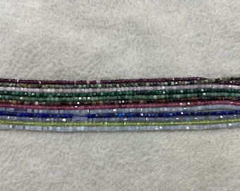 KEINE 1-Genuine facettierte Multi-Steine 2-2,5 Cube Cut Edelstein-lose Perlen 15 Zoll 1 Strang Schmuck liefern Armband-Halskette Material-Großhandel